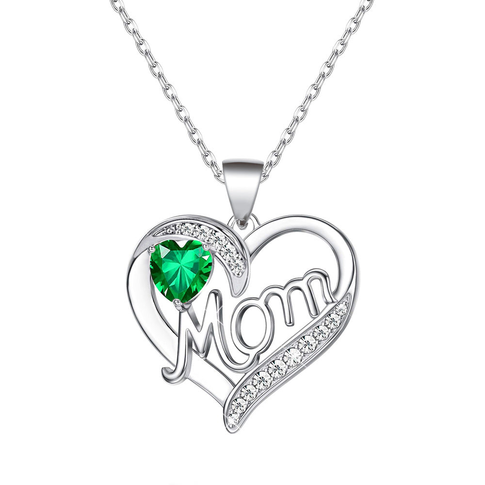 Wholesale Mother's Day Gift Love Letter Heart-shaped Mom Necklace